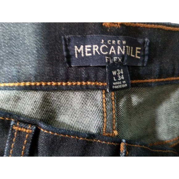 J. Crew Mercantile Straight‎ Dark Blue Jeans Men's 34x34 Dark Wash - Picture 11 of 11